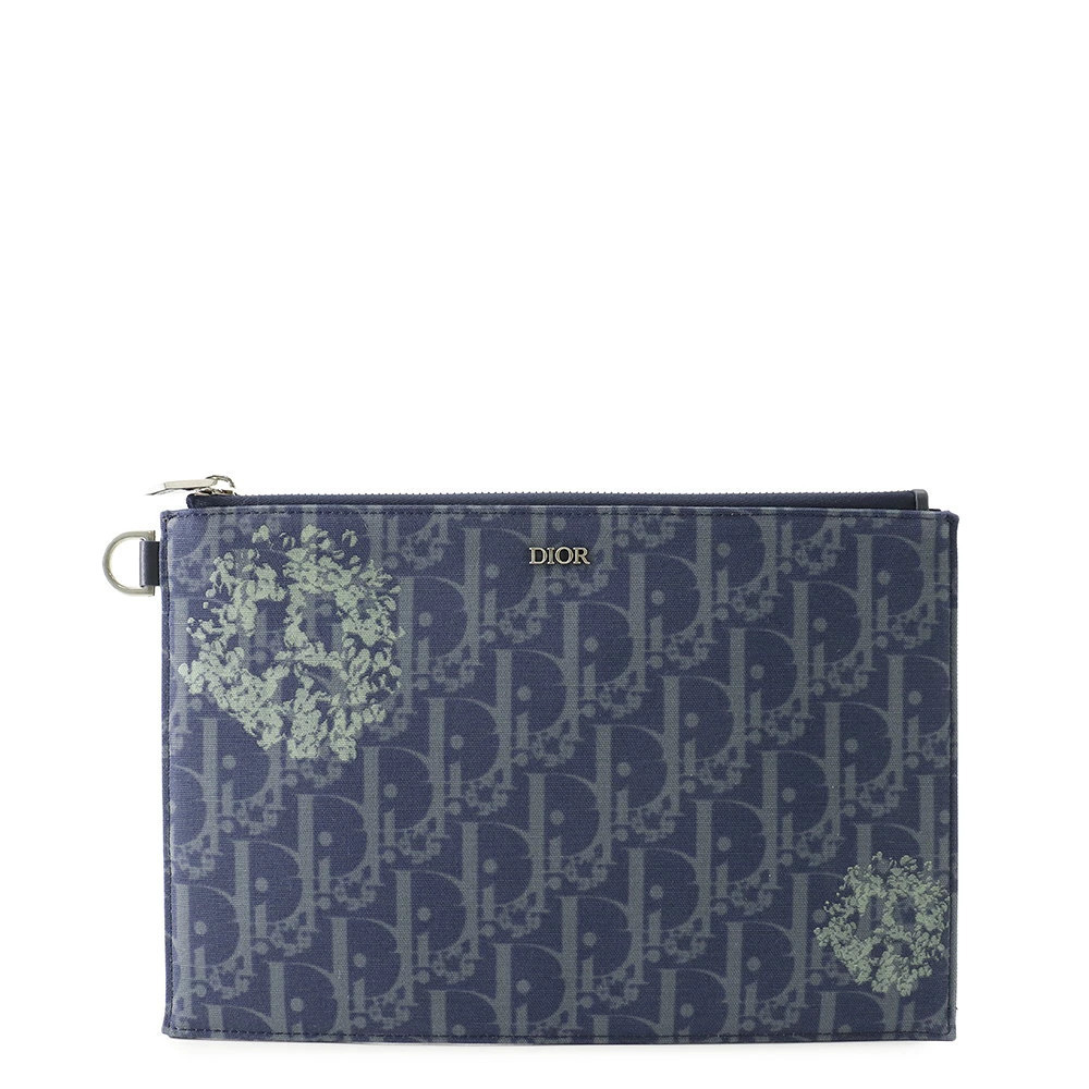 Christian Dior Clutch Bag Tears Oblique Canvas